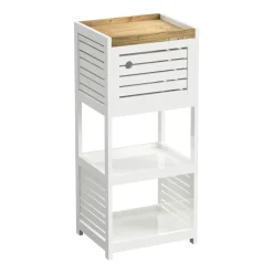 Mueble bajo wc con 1 puerta y cajón RIO blanco