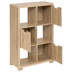 Mueble Bivoak Marrón Con 6 Cubos