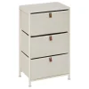 Mueble de almacenaje beige con 3 cajones
