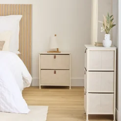 Mueble de almacenaje TISSA beige con dos cajones