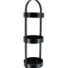 Mueble De Apoyo Negro En Metal Com 3 Cestas