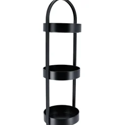 Mueble De Apoyo Negro En Metal Com 3 Cestas