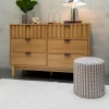 Mueble de apoyo RAWA beige con 6 cajones