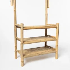 Mueble de baño con 3 estantes de bambú
