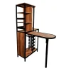 Mueble de bar con botellero negro