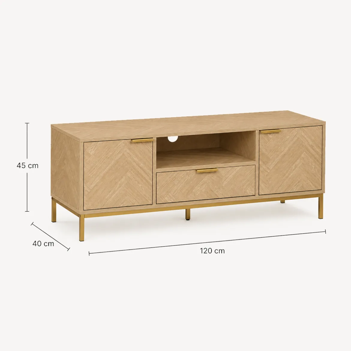 Mueble de tv CHEVRON beige de mdf