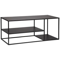Mueble De Tv De Metálico Negro 120x50x50Cm