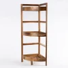 Mueble esquinero de baño con 3 estantes