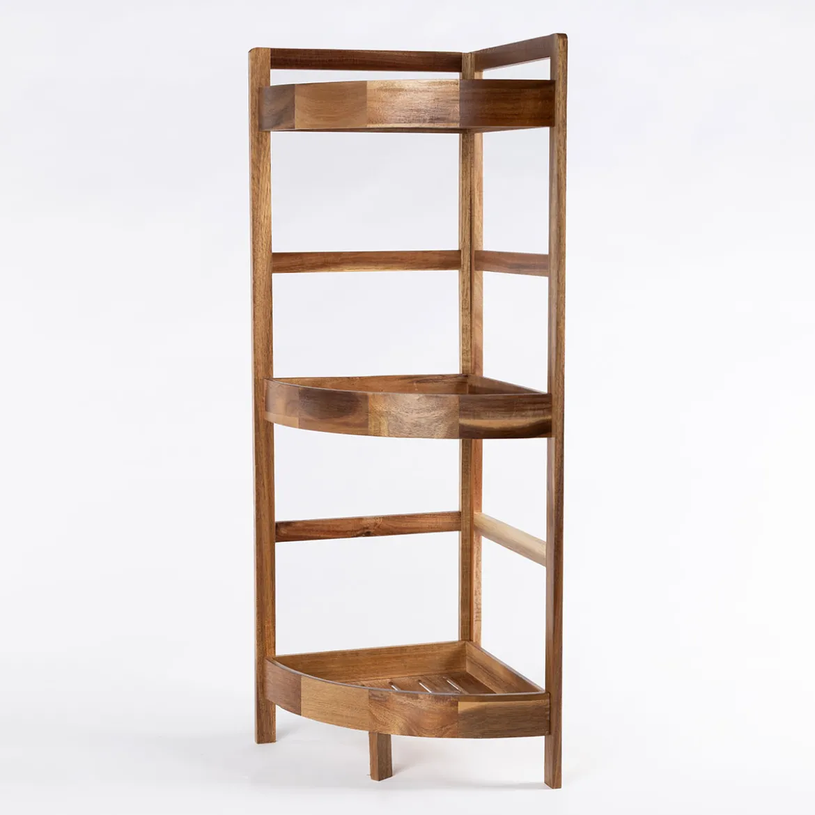 Mueble esquinero de baño con 3 estantes