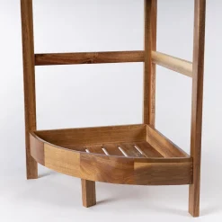 Mueble esquinero de baño con 3 estantes