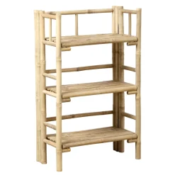 Mueble para baño de bambú con 3 niveles 87.5cm