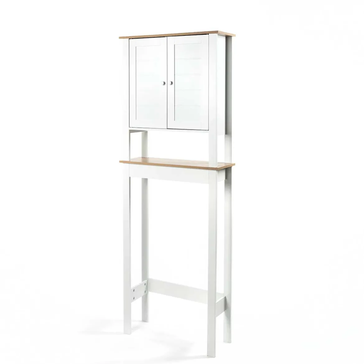 Mueble para baño wc DENVER blanco y marrón 173cm