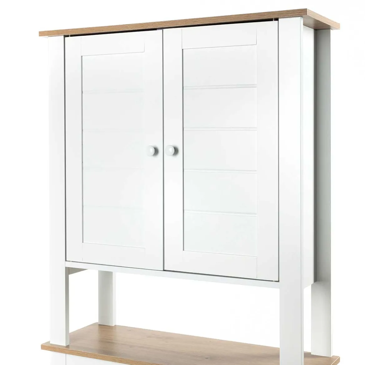Mueble para baño wc DENVER blanco y marrón 173cm