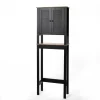 Mueble para baño wc ROMA negro y marrón 173cm