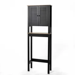 Mueble para baño wc ROMA negro y marrón 173cm