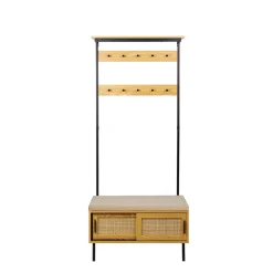 Mueble recibidor con zapatero y banco
