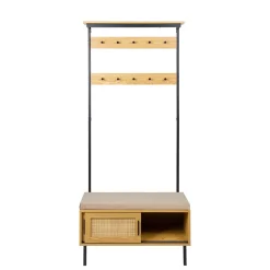 Mueble recibidor con zapatero y banco