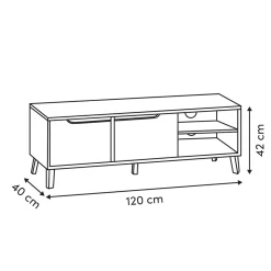 Mueble TV LUMA blanco