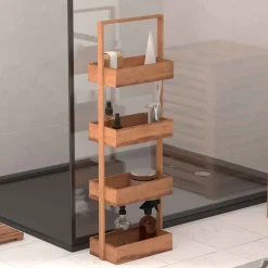 Mueble wc de madera de acacia 88cm