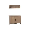 Mueble y estante marrón de mdf