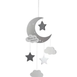 Móvil Para Bebé Luna Gris 15.6x1.2x43.5