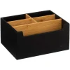 Organizador Baño Natureo Negro De Bambú