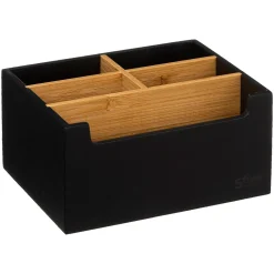 Organizador Baño Natureo Negro De Bambú