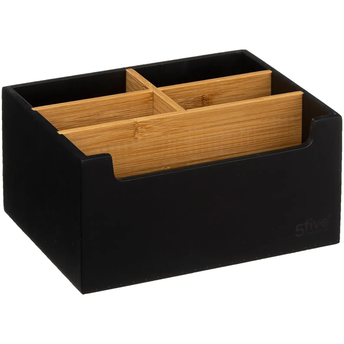 Organizador Baño Natureo Negro De Bambú