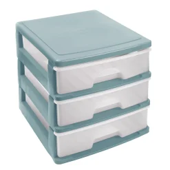 Organizador C/3 Cajones A4 Azul Piedra