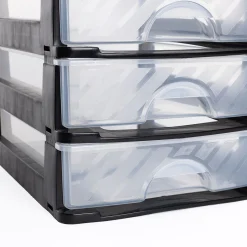 Organizador C/4 Cajones A4 Bajo Plástico