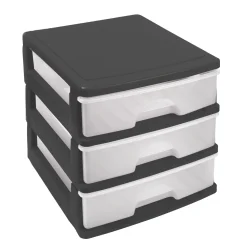 Organizador C/3 Cajones A4 Plástico