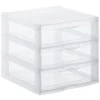 Organizador C/3 Cajones A6 Transparente