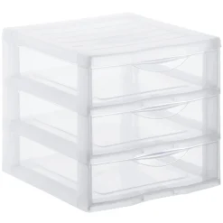 Organizador C/3 Cajones A6 Transparente