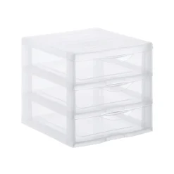 Organizador C/3 Cajones A5 Transparente