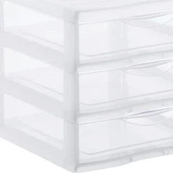 Organizador C/3 Cajones A5 Transparente