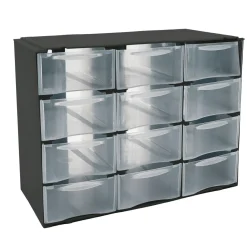 Organizador C/12 Cajones Negro