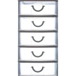 Organizador C/5 Cajones 12.8x15.8x25.6Cm