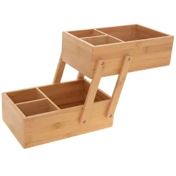Organizador De Bambú C/2 Compartimentos