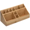 Organizador De Bambú Con Compartimentos