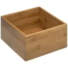 Organizador De Bambú P/Baño 18x18x9.5Cm