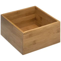 Organizador De Bambú P/Baño 18x18x9.5Cm