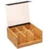 Organizador De Té Bambú 6 Compartimentos