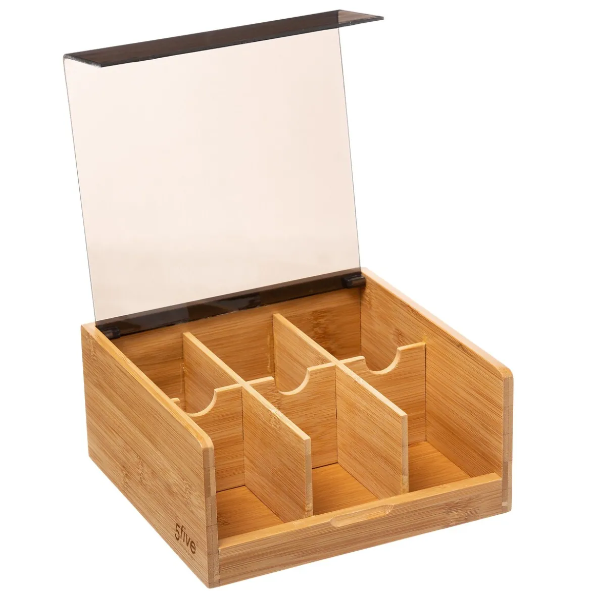 Organizador De Té Bambú 6 Compartimentos