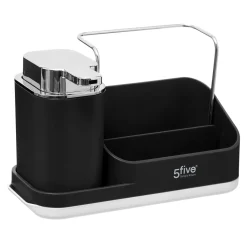 Organizador Negro P/Encimera 21.5x9x14