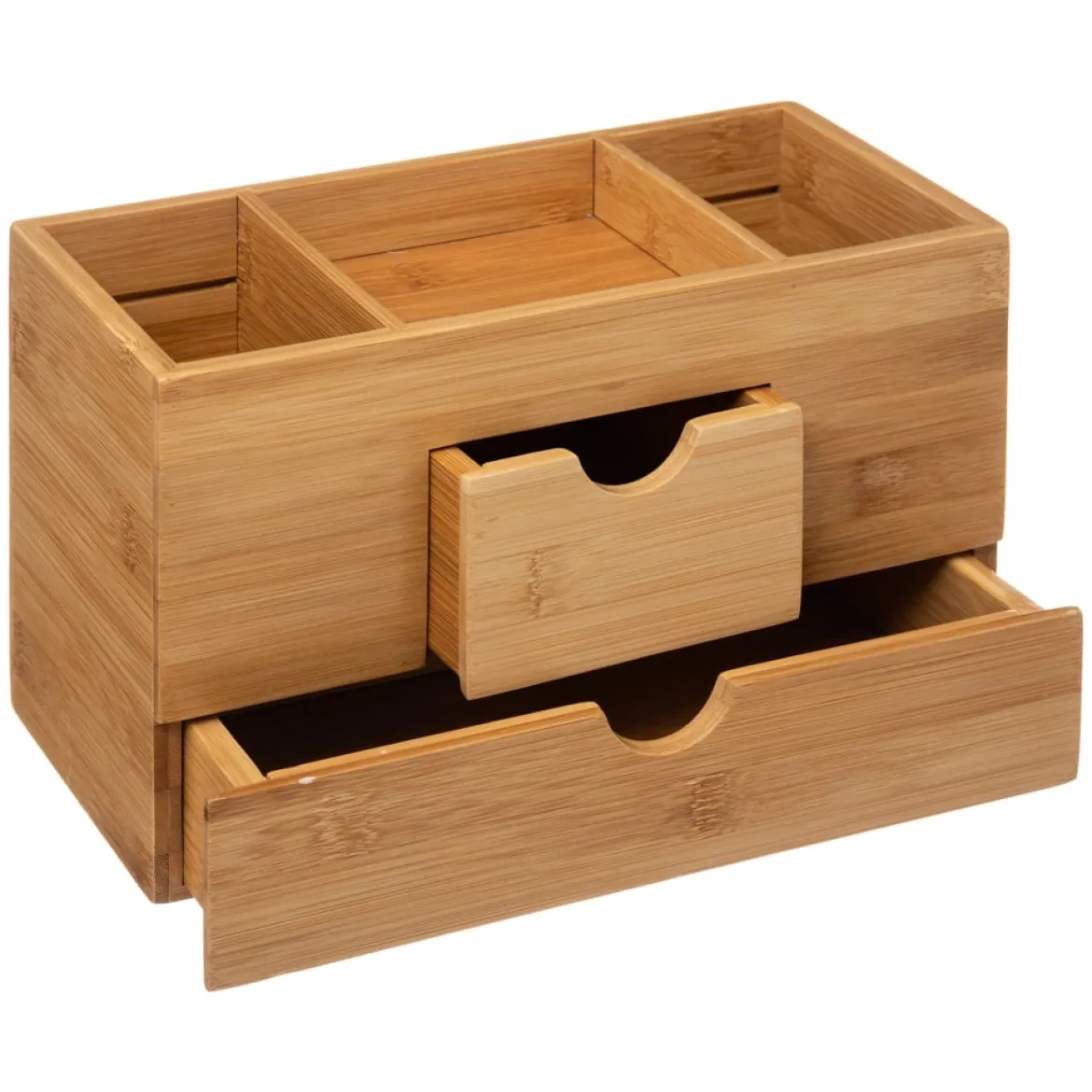 Organizador P/Baño C/2 Cajones De Bambú