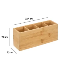 Organizador P/Baño De Bambú 22x7x9.8Cm