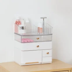Organizador wc blanco con cajones 27cm