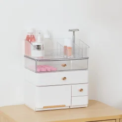Organizador wc blanco con cajones 27cm