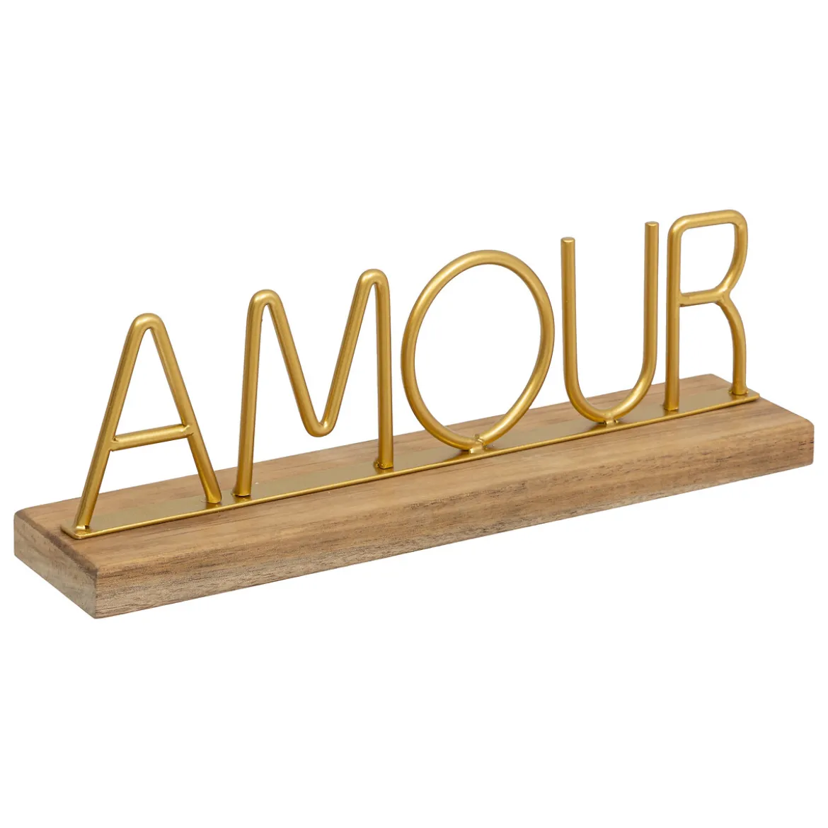Palabra decorativa amour dorada