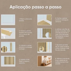 Panel decorativo COLVA marrón oscuro de mdf 120cm
